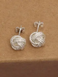 LeCalla Rhodium-Plated 92.5 Sterling Silver Contemporary Studs