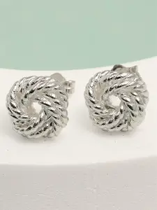 LeCalla Silver Plated 925 Sterling Silver Contemporary Studs