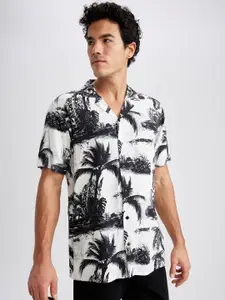 DeFacto Tropical Printed Casual Shirt