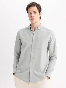 DeFacto Button-Down Collar Pure Cotton Casual Shirt
