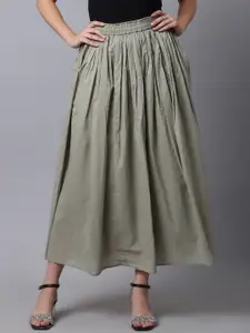 UnaOne Pure Cotton Flared Midi Skirts