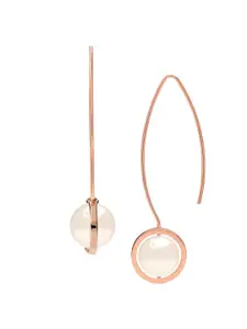 LeCalla 925 Sterling Silver BIS Hallmarked 14K Plated Contemporary Drop Earrings