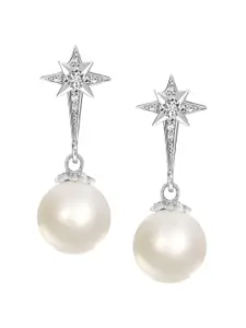 LeCalla 925 Sterling Silver BIS Hallmarked Silver Plated Contemporary Drop Earrings