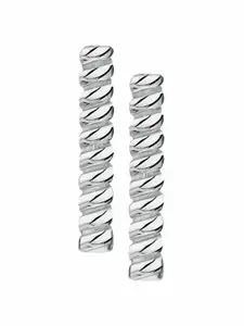 LeCalla 925 Sterling Silver BIS Hallmarked Rhodium-Plated Contemporary Studs Earrings