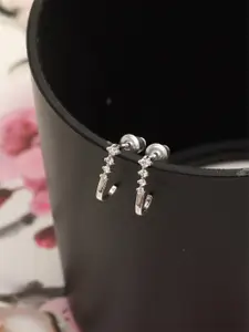 LeCalla 925 Sterling Silver BIS Hallmarked Silver Plated Contemporary Studs Earrings