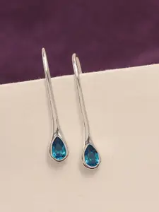 LeCalla Rhodium Plated 925 Sterling Silver Drop Earrings