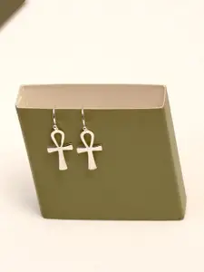 LeCalla 925 Sterling Silver Rhodium Plated Contemporary Drop Earrings