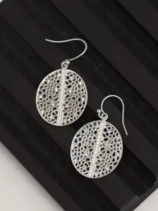 LeCalla 925 Sterling Silver Rhodium Plated Contemporary Drop Earrings