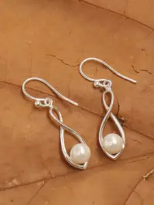 LeCalla 925 Sterling Silver Rhodium Plated Contemporary Drop Earrings