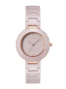 Titan Women Purple Ceramic Analogue Watch 95189KC08
