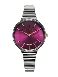 Titan Women Aura Bracelet Style Straps Analogue Watch 95245KM01