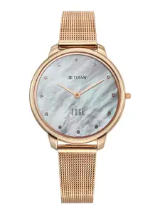 Titan Women Dial & Stainless Steel Bracelet Style Straps Analogue Watch