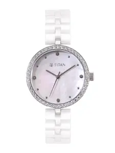 Titan Women Purple Analogue Watch 95215KC01