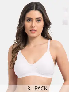 Tweens Pack of 3 Full Coverage Non Padded Cotton T-shirt Bra With All Day Comfort