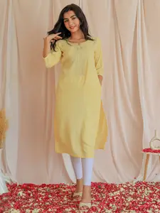 Libas Sweetheart Neck Cotton Kurta