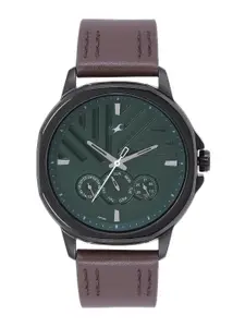 Fastrack Men Leather Straps Analogue Multi Function Watch 3303NL01