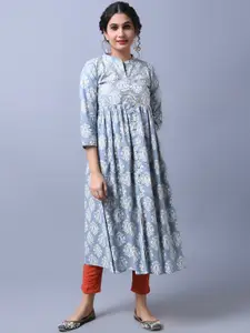 all about you  Ethnic Motifs Printed Cotton A-Line Kurta