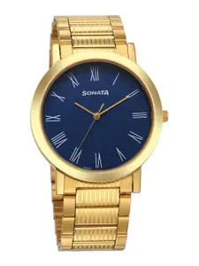 Sonata Men Bracelet Style Straps Analogue Watch 77108YM14