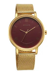 Sonata Men Bracelet Style Straps Analogue Watch 7131YM03