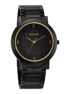 Sonata Men Bracelet Style Straps Analogue Watch 77108NM02