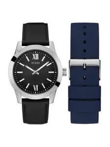 GUESS Men Box Sets Crescent Textured Dial Analogue Watch - GW0630G1