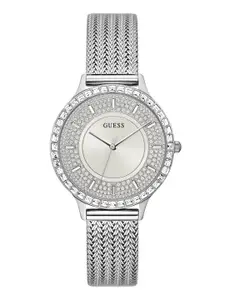 GUESS Women Dress Soiree Embellished Stainless Steel Analogue Watch GW0402L1