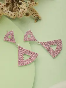 Jazz and Sizzle Gold Plated Triangular Drop Earrings