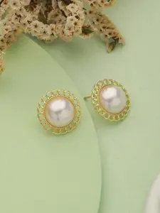 Jazz and Sizzle Gold-Plated Contemporary Studs Earrings