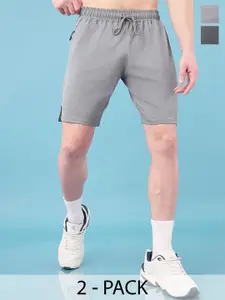 Technosport Men Pack Of 2 Slim Fit Training or Gym Sports Shorts