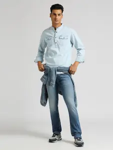 Pepe Jeans Hector Opaque Mandarin Collar Casual Shirt