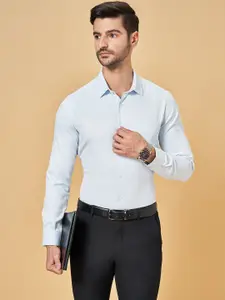 BYFORD by Pantaloons Slim Fit Self Design Spread Collar Long Sleeves Formal Shirt