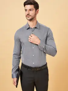 BYFORD by Pantaloons Slim Fit Self Design Spread Collar Cotton Formal Shirt