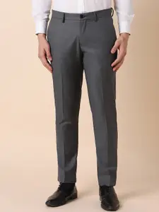 Allen Solly Men Slim Fit Mid-Rise Checked Formal Trouser