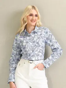 U.S. Polo Assn. Women Spread Collar Floral Printed Casual Shirt