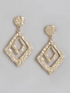 Forever New Women Gold-Plated Geometric Drop Earrings
