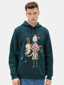Koton Rick and Morty Printed Hooded Pure Cotton Pullover