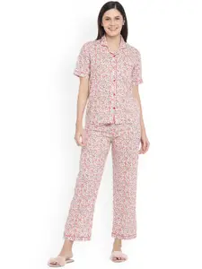 shopbloom Floral Printed Pure Cotton Night suit