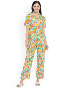 shopbloom Abstract Printed Pure Cotton Night Suit