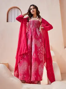 Biba Printed Jumpsuit with Shrug