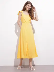 DressBerry Slit Ruffle Strap A-Line Dress