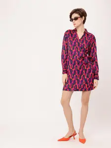 DressBerry Printed Wrap Style Dress