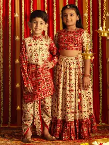 VASTRAMAY Girls Embroidered Sequinned Ready to Wear Lehenga & Choli