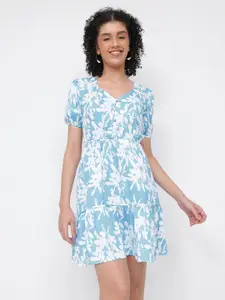 DressBerry Floral Prit Tiered Layer Dress