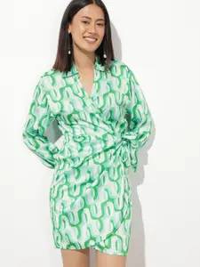 DressBerry Wrap Up Shirt Collar Dress