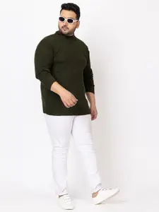 KVETOO Striped Turtle Neck Pullover Sweaters