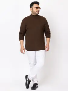 KVETOO Plus Size Turtle Neck Pullover Sweater