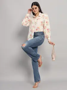 HANDICRAFT PALACE Floral Printed Cotton Comfort Fit Casual Shirt