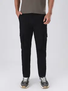 Banana Club Men Cotton Slim-Fit Cargo Trousers
