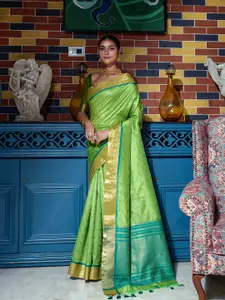 Kandora Woven Design Zari Pure Silk Tussar Saree