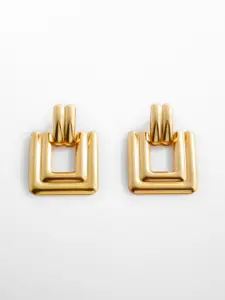 MANGO Geometric Drop Earrings